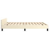 Bed Frame with Headboard without Mattress Cream 140x190 cm 347497