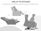 Power Lift Recliner Armchair, Electric Lift Chair for Elderly, Fabric Riser and Reclining Chair with T3398P328090