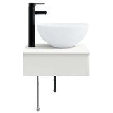 Wall-Mounted Wash Basin White 40 x 41 x 40.5 cm Engineered Wood 890178