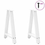 ZNTS Coffee Table Legs A-Shaped 2 pcs White 60x cm Steel 4012849