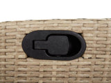 5 Piece Garden Dining Set with Cushions Beige Poly Rattan 3212585
