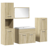 5 Piece Bathroom Furniture Set Sonoma Oak Engineered Wood 3325002