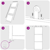 Sliding Door Black 76x205 cm Tempered Glass and Aluminium 155198