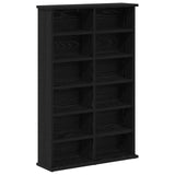 CD Cabinet 2 pcs Black Oak 60 x 17 x 92 cm Engineered Wood 8012733