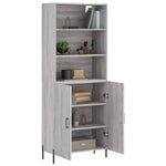 Highboard Grey Sonoma 69.5x34x180 cm Engineered Wood 3189267