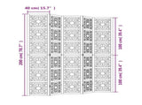Room Divider 5 Panels Brown and Black Solid Wood Paulownia 358807