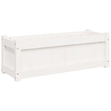 Garden Planters 2 pcs White Solid Wood Pine 837452