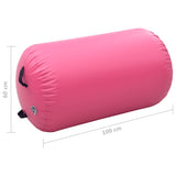 Inflatable Gymnastic Roll with Pump 100x60 cm PVC Pink 92712