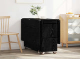 Dinning Table 2 pcs 140 x 80 x 77 cm Engineered Wood Black Oak 3424933