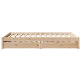 Bed Frame without Mattress 150x200 cm King Size Solid Wood Pine 3301664