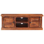 TV Cabinet with Doors 112x30x40 cm Solid Wood Acacia 354986