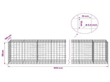 Gabion with 3.5 mm Wire and 10x10 cm Mesh 950x100x100 cm 3463405
