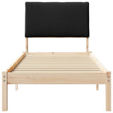 Bed frame Brown and black 80 x 200 cm Solid pine wood 878781
