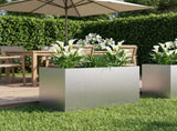 Garden Planter Silver 100 x 50 x 50 cm Galvanised Steel 8005284