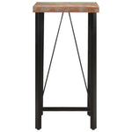 ZNTS Bar Table 55x55x107 cm Solid Wood Reclaimed and Iron 356372