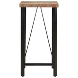 ZNTS Bar Table 55x55x107 cm Solid Wood Reclaimed and Iron 356372