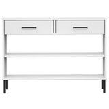 Console Cabinet with Metal Legs White Solid Wood Pine "OSLO 351005