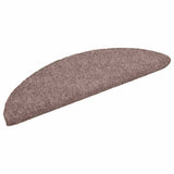 Stair Mats Self-adhesive 20 pcs 56x17x3 cm Light Brown Half Round 3365667