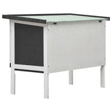 Outdoor Rabbit Hutch 1 Layer Grey Wood 170828