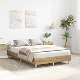 Bed Frame No Mattress Artisan Oak 120x190 cm Small Double Engineered Wood 861083