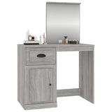Dressing Table with Mirror Grey Sonona 90x50x132.5 cm Engineered Wood 816766