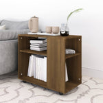 ZNTS Side Table Brown Oak 70x35x55 cm Engineered Wood 815107