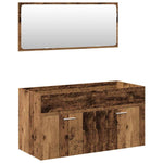 ZNTS 5 Piece Bathroom Furniture Set Old Wood Engineered Wood 3328913