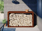 Firewood Rack 100x40x80 cm Weathering Steel 850981