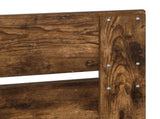 Bed Frame Smoked Oak 150 x 200 cm Solid Pine Wood 3411732