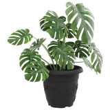 Round Flower Pot 24 pcs Black 34 x 28 cm Plastic 42020297