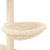 ZNTS Cat Tree with Sisal Scratching Posts Cream 117 cm 172118