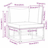 Outdoor Furniture Black and Anthracite 71.5 x 71.5 x71 cm Metal 42008022