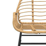 3 Piece Garden Dining Set Brown Poly Rattan Glass 3334443