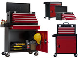 Two-Part Tool Storage Chest on Wheels - Black/Red T3398P342285