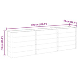 Garden Raised Bed Grey 300x50x91 cm WPC 318100