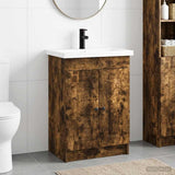 Bathroom Furniture Set Smoked Oak 56 x 37.5 x 81 cm 3404169