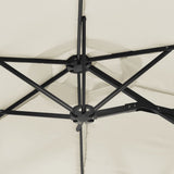 Double-Head Garden Parasol Sand White 316x145 cm 362961