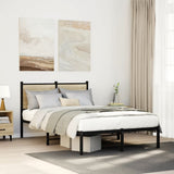 Metal Bed Frame without Mattress Sonoma Oak 120x200 cm 4007714