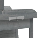 Potting Table with Cabinet Grey 110.5x45x124.5 cm Solid Wood Fir 156345