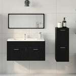 Bathroom Furniture Set 3 pcs Black Oak 90 x 38.5 x 46 cm 3334334