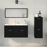 Bathroom Furniture Set 3 pcs Black Oak 90 x 38.5 x 46 cm 3334334