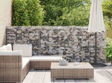 Gabion Wall with Covers Galvanised Steel 100x20x150 cm 143579