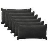 Cushion with Pillow HOUTEN 6 pcs Black Velvet 933866