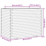 Garden Planter Wax Brown 90x60x72 cm Solid Wood Pine 3282646