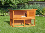 Rabbit Hutch Outdoor Guinea Pig Hutch Wooden Pet Cage Run 2-Tier with Opening Top, 90 x 45 x 80cm T3398P350018