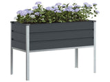 Planter Anthracite 100 x 45 x 90 cm Galvanised Steel 42018230