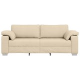 Sofa Cream 219 x 77 x 82 cm Fabric 4105244