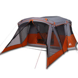 Camping Tent with Porch 4-Person Orange Waterproof 94538