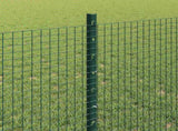 Welded Wire Fence with Posts 25 x 0.8 m PVC-Coated Steel Green 3336476