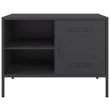 TV Cabinets 2 pcs Black 68x39x50.5 cm Steel 842995